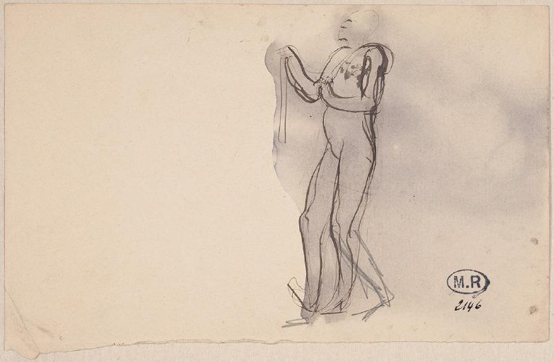 Femme nue de profil vers la gauche