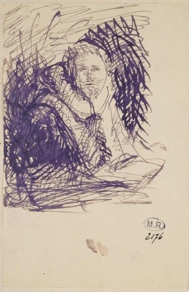 Portrait d'après la gravure de Rembrandt : Jan Uytenbogaert (Bartsch 279)