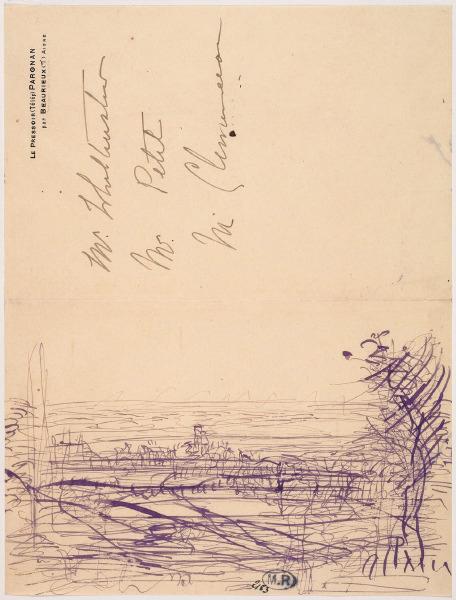 Paysage d'après la gravure de Rembrandt : Canal à la grande barque et au pont (Bartsch 236) ?