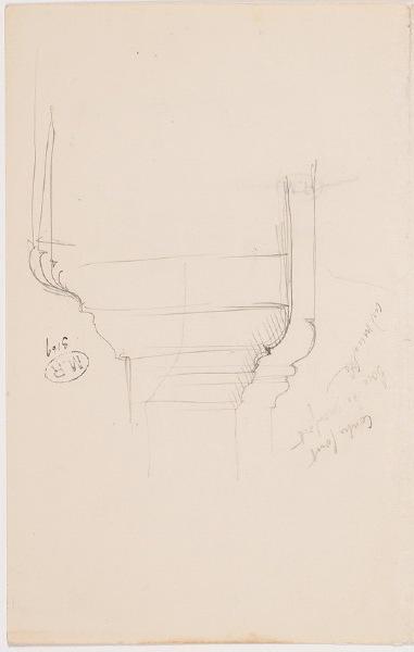 Base de contrefort de l'église Saint-Pierre à Montfort-L'Amaury (Yvelines)