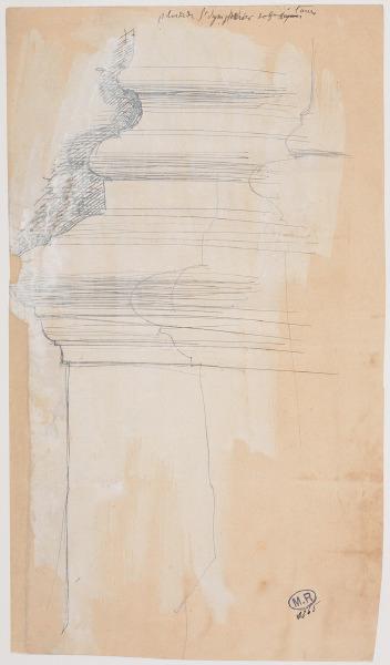 Moulures de pilastre à l'église Saint-Symphorien de Tours (Indre-et-Loire) (recto) ; Moulures (verso)