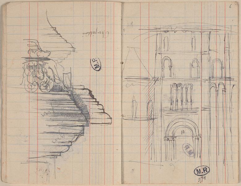 Abside de l'église Sainte-Croix de Quimperlé (Finistère) (recto) ; Transept (verso)