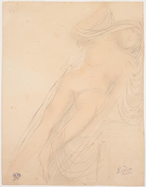 Femme à demi-étendue dans ses voiles
