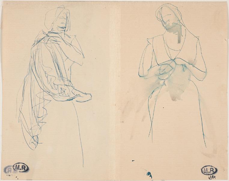 Femme nue faisant le grand écart