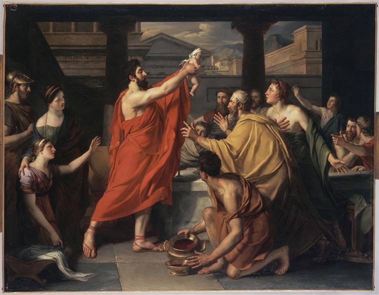 Lycurgue présente aux Lacédémoniens l'héritier du trône