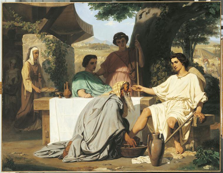 Abraham lavant les pieds aux trois anges