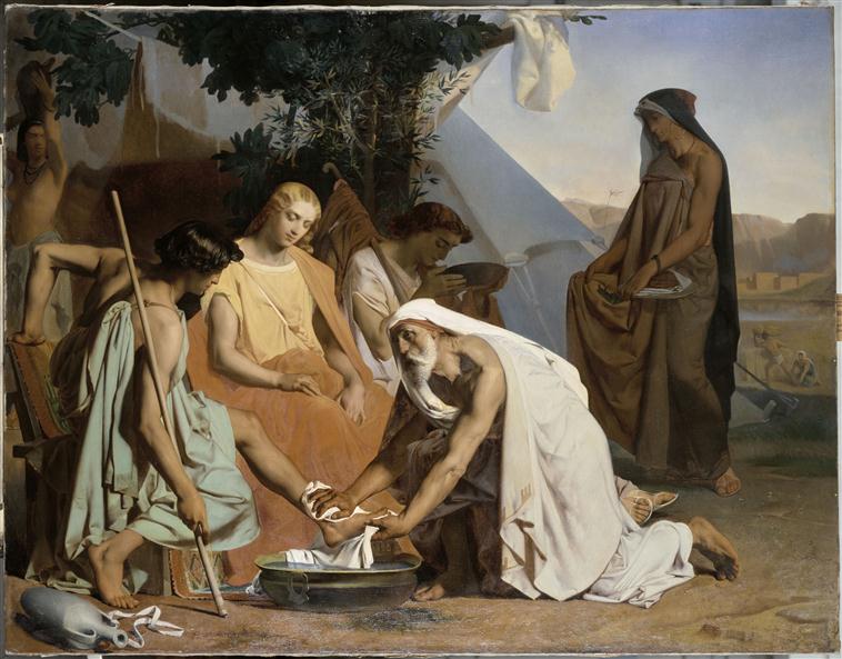 Abraham lavant les pieds aux trois anges
