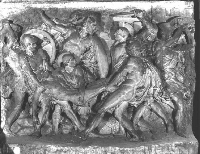 Les Grecs et les Troyens se disputent le corps de Patrocle