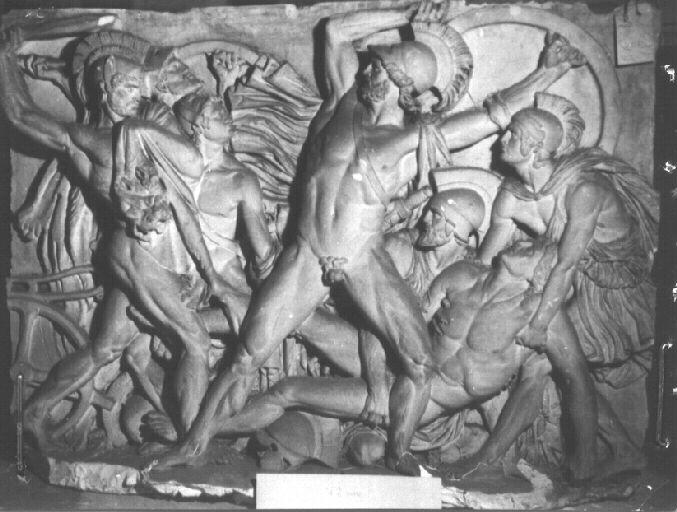 Les Grecs et les Troyens se disputent le corps de Patrocle