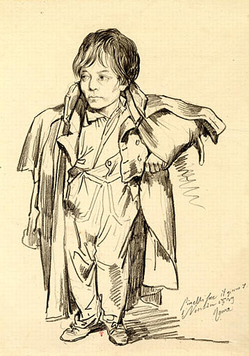 Enfant vêtu d'un carrick