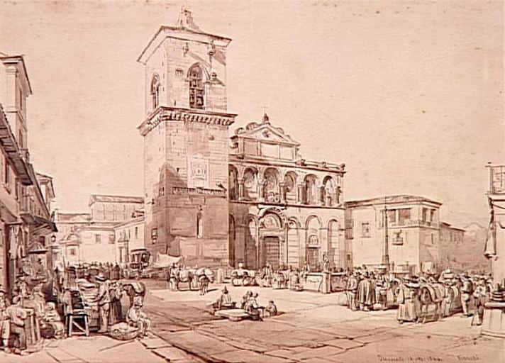 Bénévent, place de la Cathédrale, 18 octobre 1844