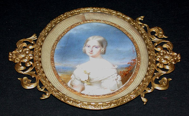 Marie-Caroline de Bourbon-Siciles, princesse de Salerne, duchesse d'Aumale (1822-1869) vers l'âge de vingt ans