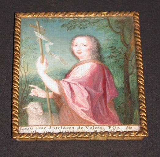 Louis, duc d'Orléans (1703-1752), fils du Régent, en saint Jean-Baptiste, tenant une banderole