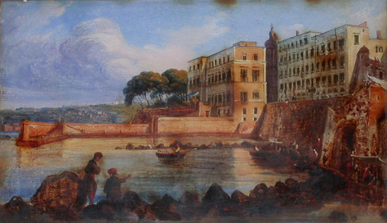 Vue du palais de Chiatamone (Naples)