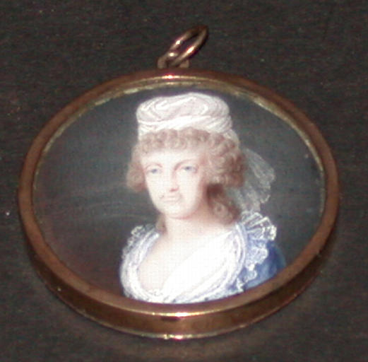 La reine Marie-Caroline des Deux-Siciles (1752-1814) et au verso une de ses filles