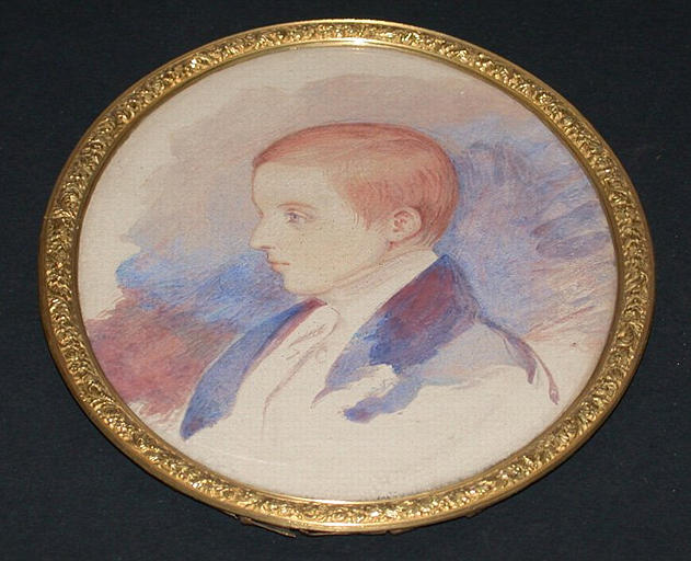 Henri d'Orléans, duc d'Aumale (1822-1897) vers l'âge de 15 ans, lisant