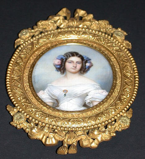 Clémentine d'Orléans (1817-1907), duchesse de Saxe-Cobourg, vers l'âge de 20 ans