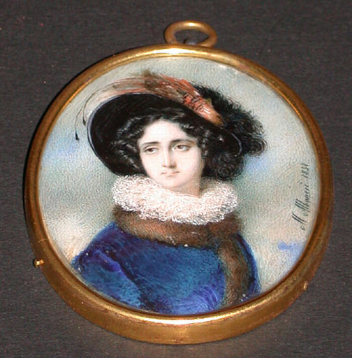 La marquise de Brancacio, dame d'honneur sicilienne de l'archiduchesse Marie-Clémentine princesse de Salerne