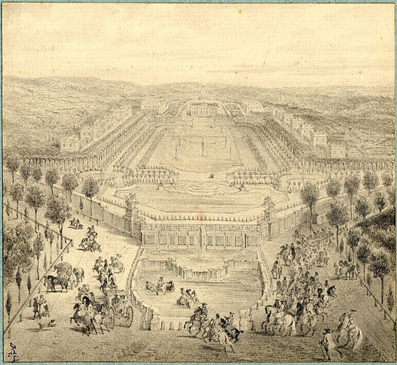 Vue perspective du château de Marly en 1724