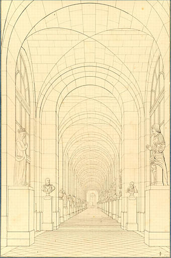 Versailles, galerie de Statues, aile du Midi, 1er étage