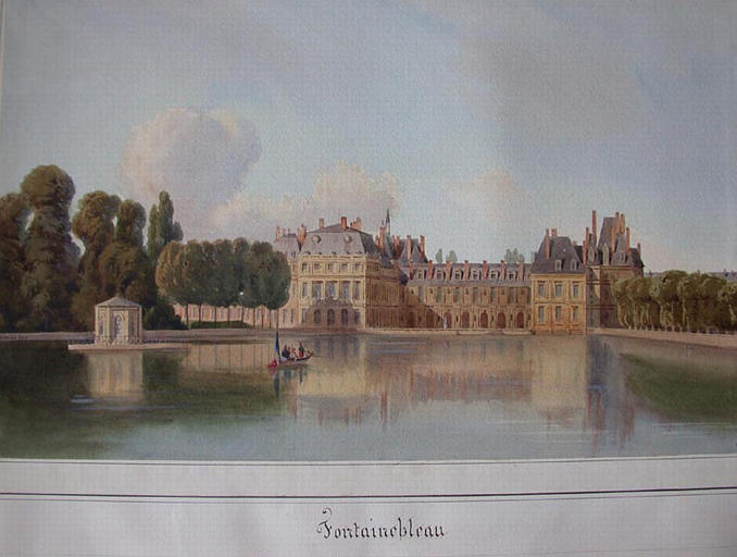 Le château de Fontainebleau, la cour des Fontaines