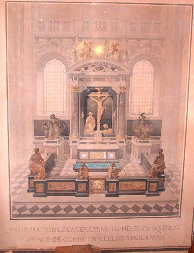 Projet de restauration du tombeau de Henri II de Bourbon, prince de Condé (1588-1646), dans l'église Saint-Paul à Paris