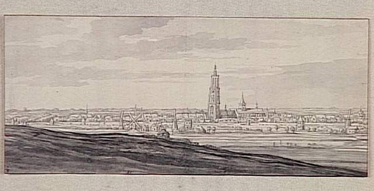 La ville d'Amersfoort vue du sud-ouest