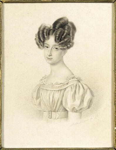 LA PRINCESSE MARIE D'ORLEANS (1813-1839), FUTURE DUCHESSE DE WURTEMBERG, A L'AGE DE QUATORZE ANS