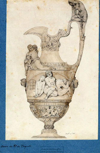 Aiguière représentant 'Le songe de Joseph' exécutée en bronze, offerte à S.A.R Mme la duchesse d'Orléans