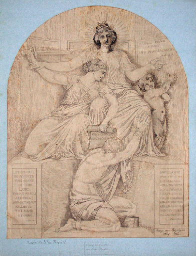 Bas-relief exécuté en bronze pour Lady Byron