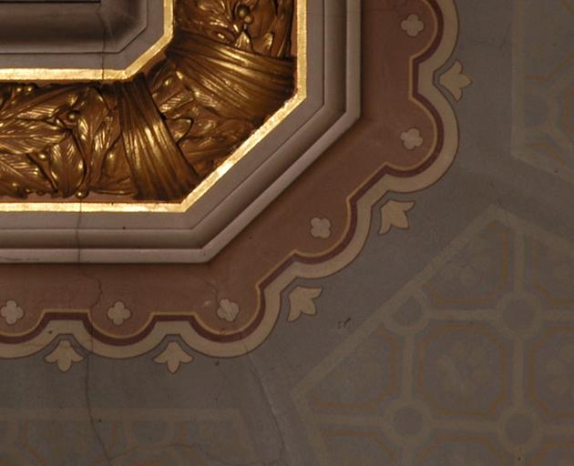 Voussures de la galerie de peintures : losanges et fleurs