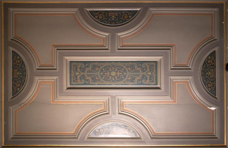 Plafond à 35 caissons de la galerie de Psyché