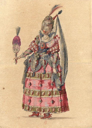 Dame à l'émouchoir