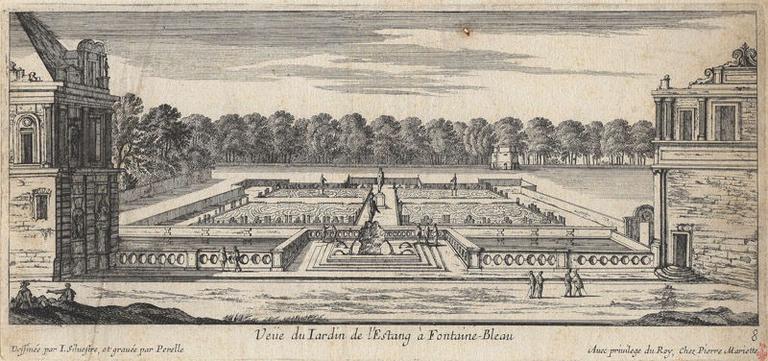 Veuë du Jardin de l'Estang à Fontainebleau