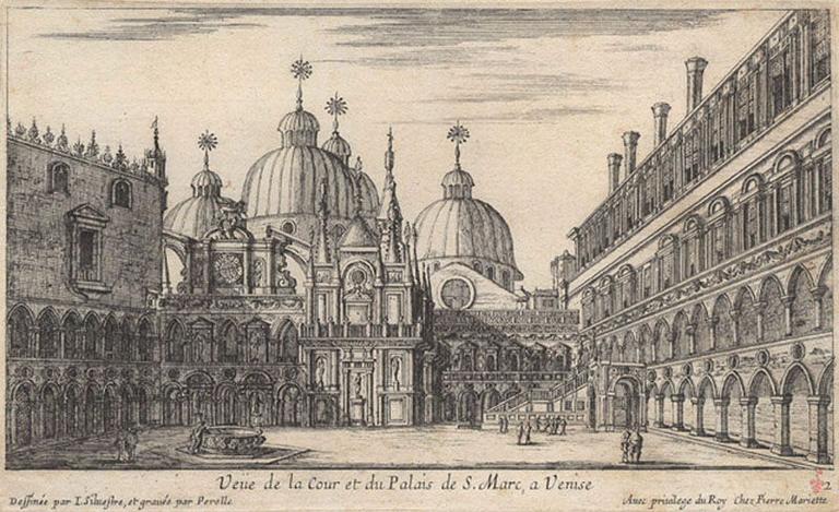Veuë de la Cour et du Palais de S. Marc, à Venise