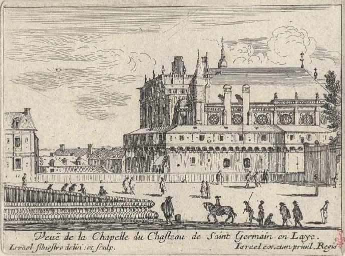 Veuë de la Chapelle du Chasteau de Sainct-Germain en Laye.