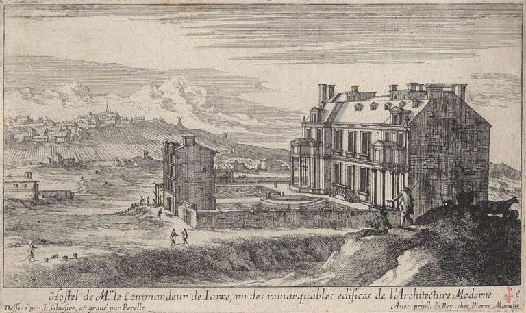 Hostel de Mr le Commandeur de Iarre, vu des remarquables édifices de l'Architecture Moderne