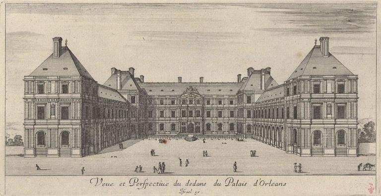 Veue et Perspective du dedans du Palais d'Orléans