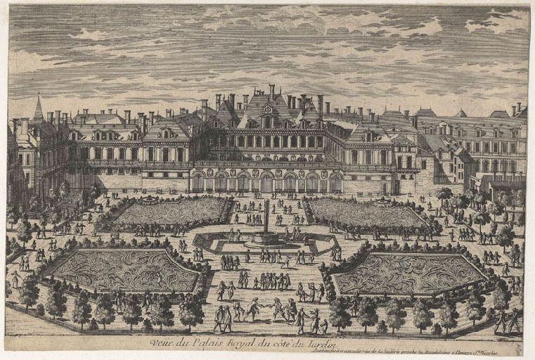 Veüe du Palais Royal du côté du Jardin