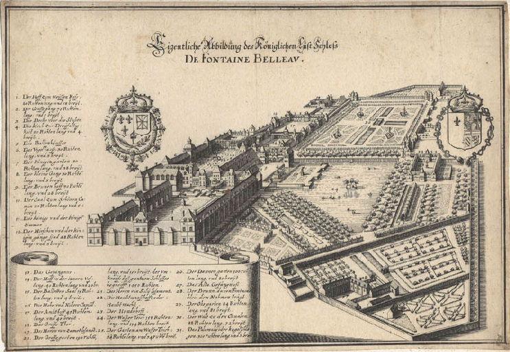 Vue du château de Fontainebleau