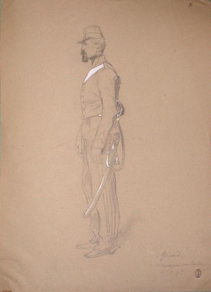 Ferrand, 1er canonnier conducteur, 6ème du 7ème ; Siège de Rome de 1849 (en 3 tomes)