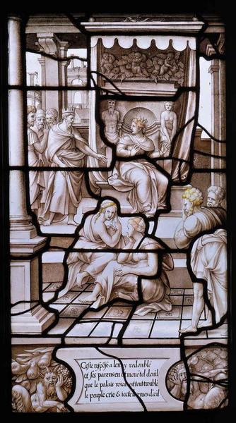 Histoire de Psyché (05) : De retour au palais, le roi annonce la sentence de l'oracle : Psyché doit être abandonnée sur un rocher escarpé pour être la proie d'un monstre vipérin