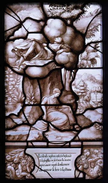 Histoire de Psyché (07) : Psyché déposée sur la montagne et le vent Zéphyr