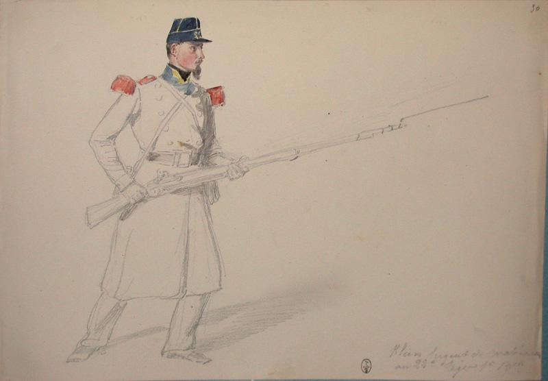 Klein, sergent des carabiniers, 22e Léger, 1er bataillon ; Siège de Rome de 1849 (en 3 tomes)