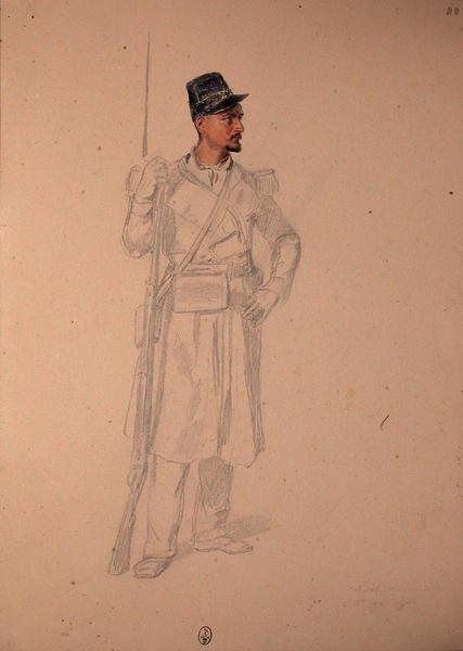 Nicol, carabinier, 22e Léger, 1er bataillon ; Siège de Rome de 1849 (en 3 tomes)