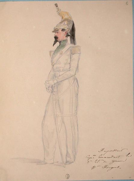 Dupressoir, capitaine commandant le 3e bataillon de guerre, 11e dragons ; Siège de Rome de 1849 (en 3 tomes)