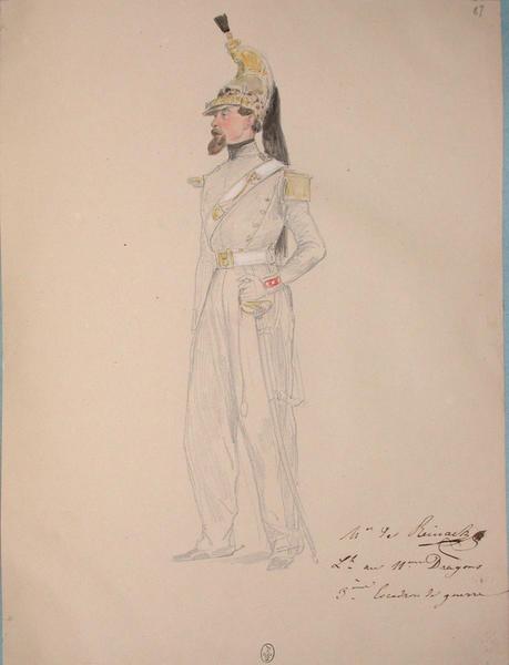 Mr de Reinach, lieutenant au 11e dragons, 3e escadron de guerre ; Siège de Rome de 1849 (en 3 tomes)