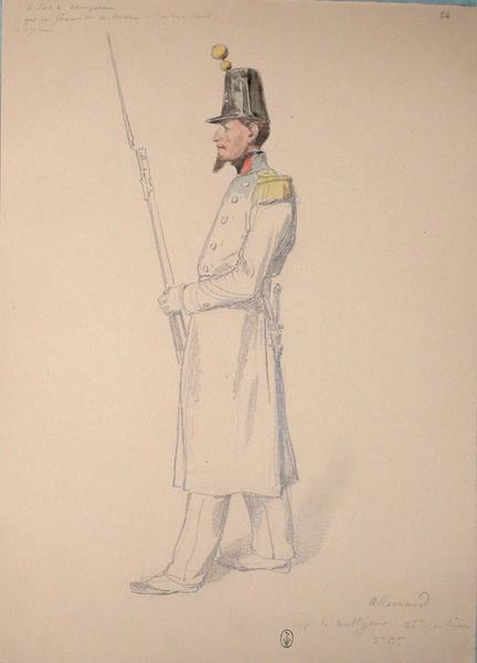 Allemand, capitaine de voltigeurs, 36e de ligne, 3e bataillon ; Siège de Rome de 1849 (en 3 tomes)