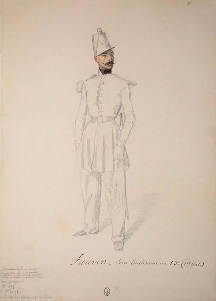 Fauvin, sous-lieutenant au 53e conduisant les éclaireurs de la brèche ; Siège de Rome de 1849 (en 3 tomes)
