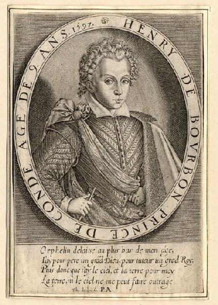 HENRY DE BOURBON PRINCE DE CONDE AGE DE 9. ANS. 1597.